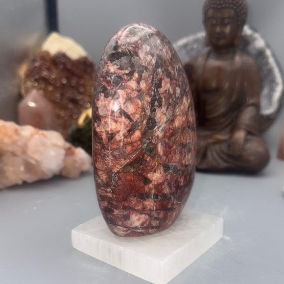 Rare Black Cherry Moonstone Polished Stone Decor BCA - Picture 5 of 6